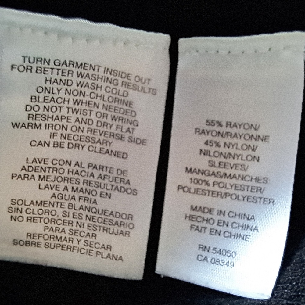 Jones New York Black Beaded Flutter Sleeve Top - Picture 9 of 10